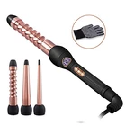 Fast and safe heating professional salon 3 barrel hair curlers set 3 in 1