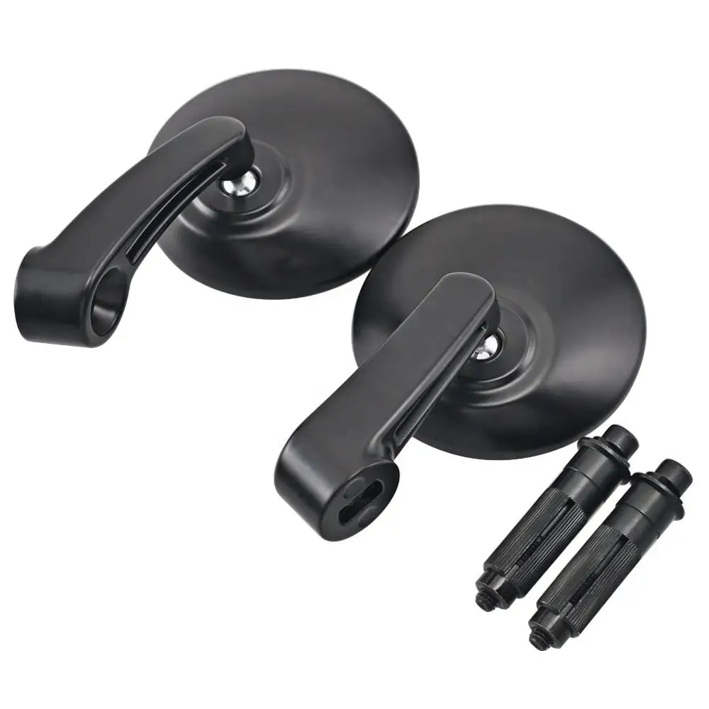 Motorbike Adjustable Bar End Round Rearview Handlebar Mount Mirror For Harley Spostster Bobber Chopper Cafe Racer Tracker