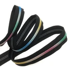 Long chain Fancy Luxury Rainbow Teeth Nylon Coil zipper