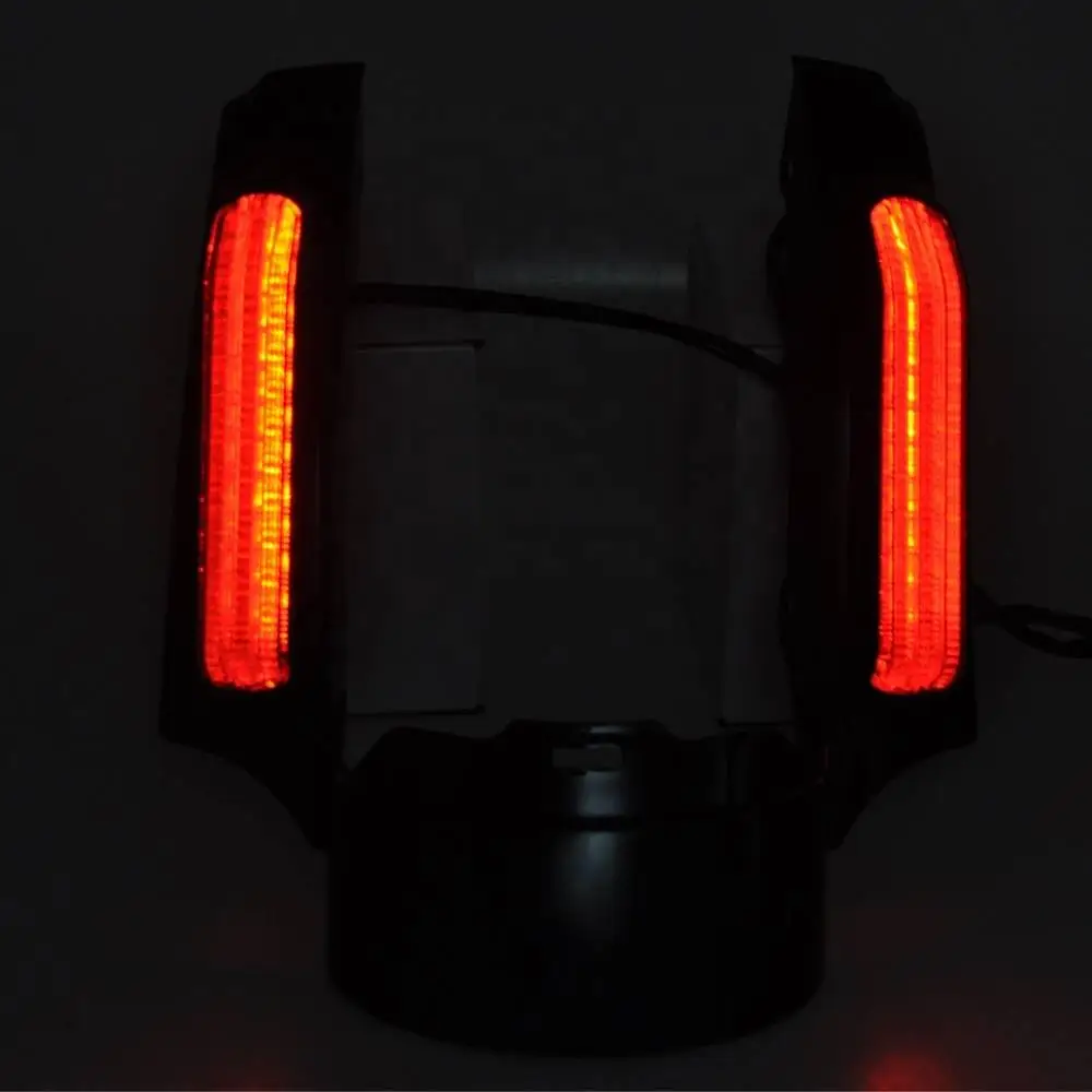 Motorcycle Black Rear Fender System LED Tail Light Fit For 2014-2019 Harley Touring FLTRX FLHX FLTRX FLHTCU Ultra Limited