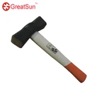 Hammer Forged Spanish Type Stoning Hammer Drop Forged Head 1000g To 2000g Wooden Handle End Painting