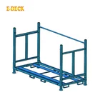 Commercial steel warehouse stacking large adjustable welded metal customized detachable folding storage truck tire rack