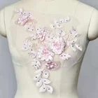 Sewing Lace Embroidery Lace Sewing Supplies 1 Piece Beaded Sequin Head Patches Lace Motif Applique Lace Embroidery Patch For Bag