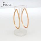 Jewelry Hoop Hoop Earring Manufacturer Minimalist Jewelry Special Design Irregularity Big Hoop Ellipse Earrings For Party