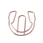 Note shape music guitar rose gold metal book paper clips