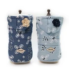Embroidery Pattern Dog Outfit Elegance Winter Coat Dog Designer Clothes for Bulldog