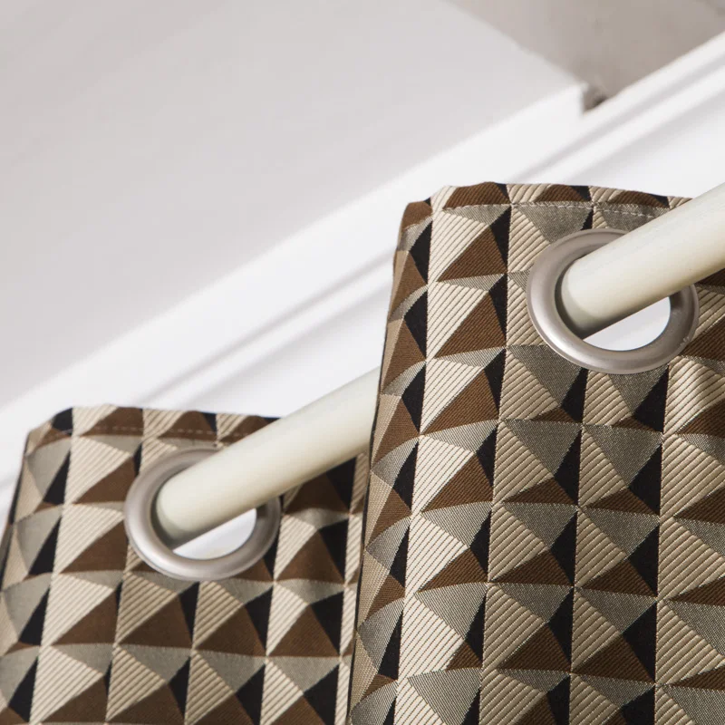 2020 jacquard curtain geometric pattern curtain