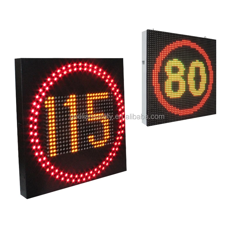 Radar Speed Signs - LED Display Traffic Kit with Solar Power