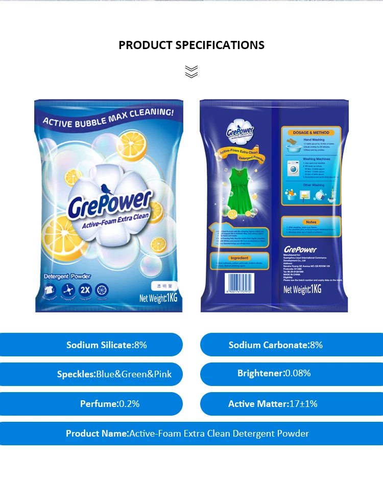 fast cleaning detergent powder