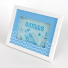 Blue Color High Quality Oil Painting +Home Decor Personalize Wooden Photo Frame Ornament For baby Shower / Wedding Gift