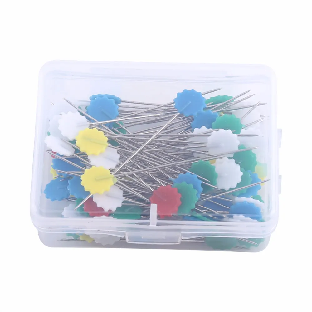 100Pcs/lot Sewing Accessories Patchwork Pins Sewing Pin With Box DIY Sewing Patchwork Pins Quilting tool