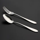 In bulk Machine Polish round edge silver flatware spoons and forks set for housewarming dinner party