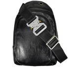 High Quality leisure business Leather waterproof Single Shoulder Cross Body Bag chest bag for men