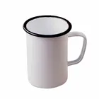 cheap small white speckled stainless steel camping coffee cup custom enamel mug metal mini enamel steel cup with logo