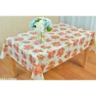 Sequin Rose Gold Mexican Tablecloths Washed Linen Ivory 132 Inch Polyester Tablecloth For Wedding