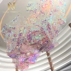 Modern design residential decoration customizable pendant light colorful led crystal chandelier
