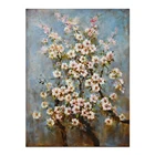 Flower tree wall art cotton canvas fabric handmade beautiful scenery oil painting on canvas