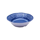 High Quality 7 Inch blue Retro Style Plastic Melamine Round Soup Rice Salad bowls