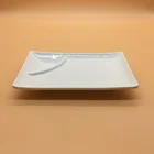 Custom Printing Heat Resistant Restaurant Melamine White Color Chip and Dip Plate