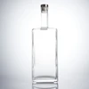 custom plant finish square clear crystal whiskey liquor spirit rum brandy glass bottle sizes 700ml with cork top