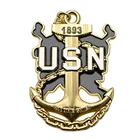 Manufacturer Customized gold silver copper bronze soft enamel zinc alloy 3d metal USN challenge coin