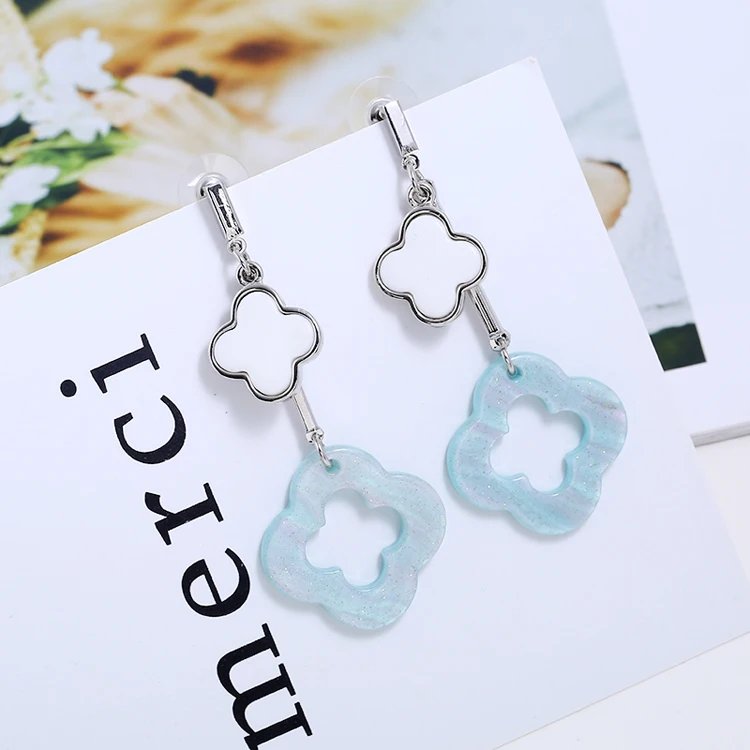Mina jewelry romantic cross pendant earring lady minimalist custom acrylic earrings