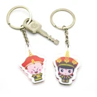 Hologram Custom Printed Anime Keychain Laser Cut Engraved Clear Acrylic Charm