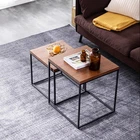 Special large solid wood table with iron feet size combination coffee and coffee table home office furniture