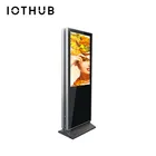 HUSHIDA 55 inch dual screen kiosk floor standing digital signage screen advertising display
