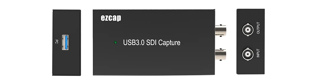 ezcap262 USB SDI Video Capture USB3.0 HD 1080P 60fps Video Record with SDI Out,Live Streaming for SDI Dome Camera,DVR etc