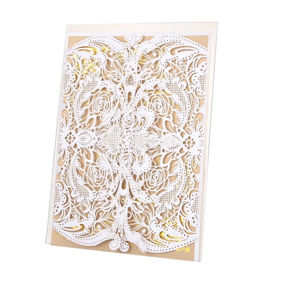 laser cut paper wedding invitation card