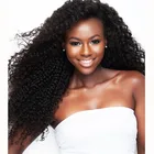 Very Smooth And Soft 10A Afro Kinky Curly Brazilian Kinky Curly Straight Virgin Human Hair Bundles With Closure