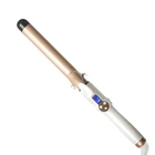 2020 custom digital ceramic gold hair curler LCD Fast Heating Curling Iron Roller fashion women Curls Wand