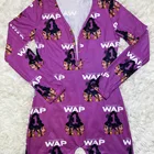 Wap Hot Sale Wap Onsie Sexy Long Sleeve Pajamas Sleepwear Night Onesies For Women Cotton