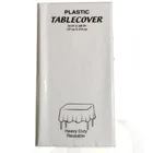 54 by 108inch Solid Disposable White Party Tablecloth Table Cover