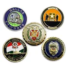Custom 3D Zinc Alloy Brass Metal Enamel Antique Gold Challenge Coin No Minimum USA eagle Silver Coins