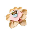 Popular Household Plastic Rotating Candy Storage Box, Custom Creative Shape Nuts Snack Tray Flower Snack Box