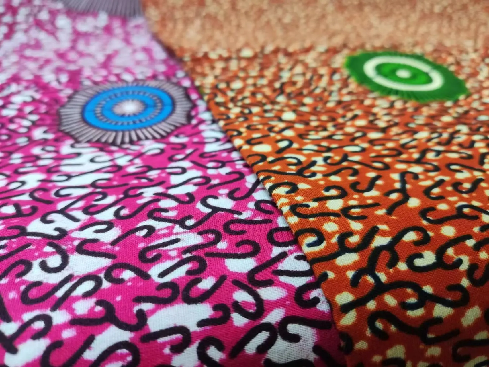 Pretty African Wax Cotton Fabric Ankara Style Colorful High Quality And