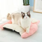 Cozy cat ear shape soft plush dog puppy pet bed