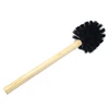 Professional manufacturer direct special long wooden handle black hard pp toilet bowl cleaning brush