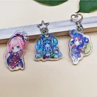 custom printed acrylic charms of small gifts like Double sides printing Epoxy Acrylic Plastic Charm with metal key holder
