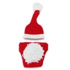 Baby Girl Set Crochet Baby Christmas Hat Newborn Photography Props Girl Hats Clothing Set For Photo Shoot