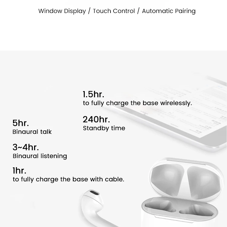 Somostel TWS i88 True Wireless Stereo Earbuds Bluetooth earphohne with wireless charging headphone for iphone - ANKUX.COM