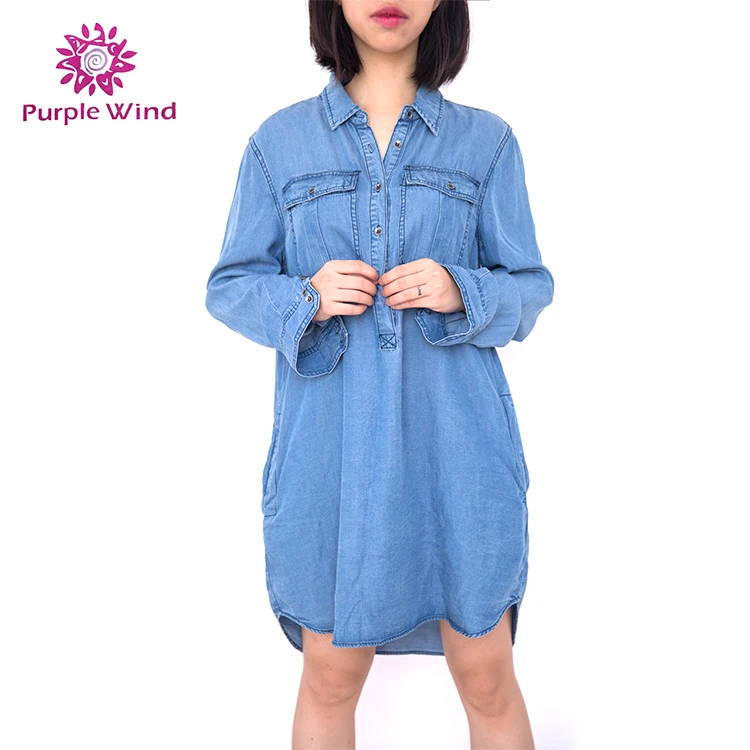 Cheap Long Sleeve Jeans Women Denim Shirt