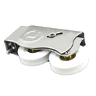Stainless steel double wheel glass sliding door silent copper core groove pulley roller