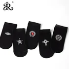 Spring and summer low cut men's boat socks invisible short tube socks Japanese printing trend men's cotton socks