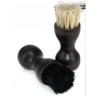 Hair Polish 2020 New Hotsell Pig Hair Shoe Brush Shoe Round Handle Shoe Polish Applicator Brush