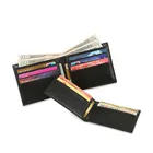 top A grade leather double wallet rfid wallet for men brands