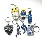 Linkaiz dongguan factory customize rubber keyring soft pvc keychain 3d
