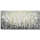 Original White Pictures White Handpainted 3D White Flower Wall Art Canvas Oil Painting Pictures for Decoration